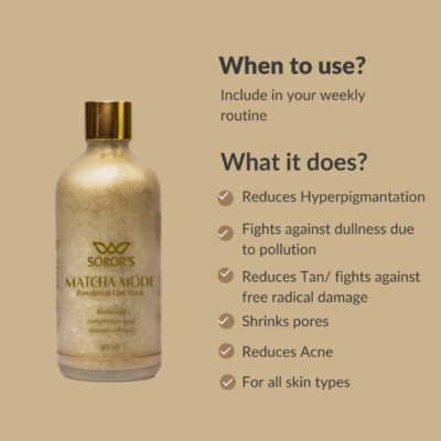 Matcha Mode Powdered Clay Mask | For Uneven Skin tone | Detan Mask