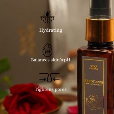 Pure Steam-Distilled Rose water | Astringent & Refreshing Face Toner | No Fragrance